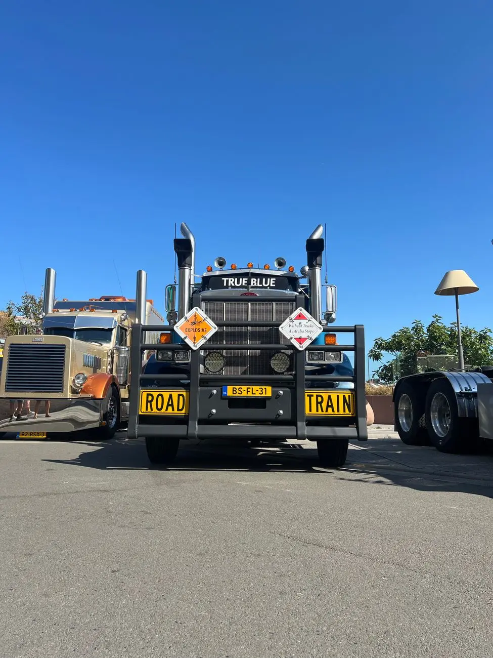 Munck posicionando container em local demarcado
